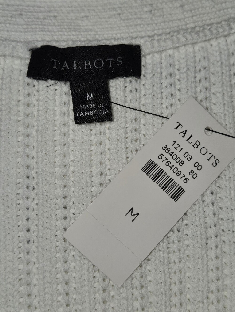 Talbots Ribbed V-Neck Pullover-M - Picture 5 of 7